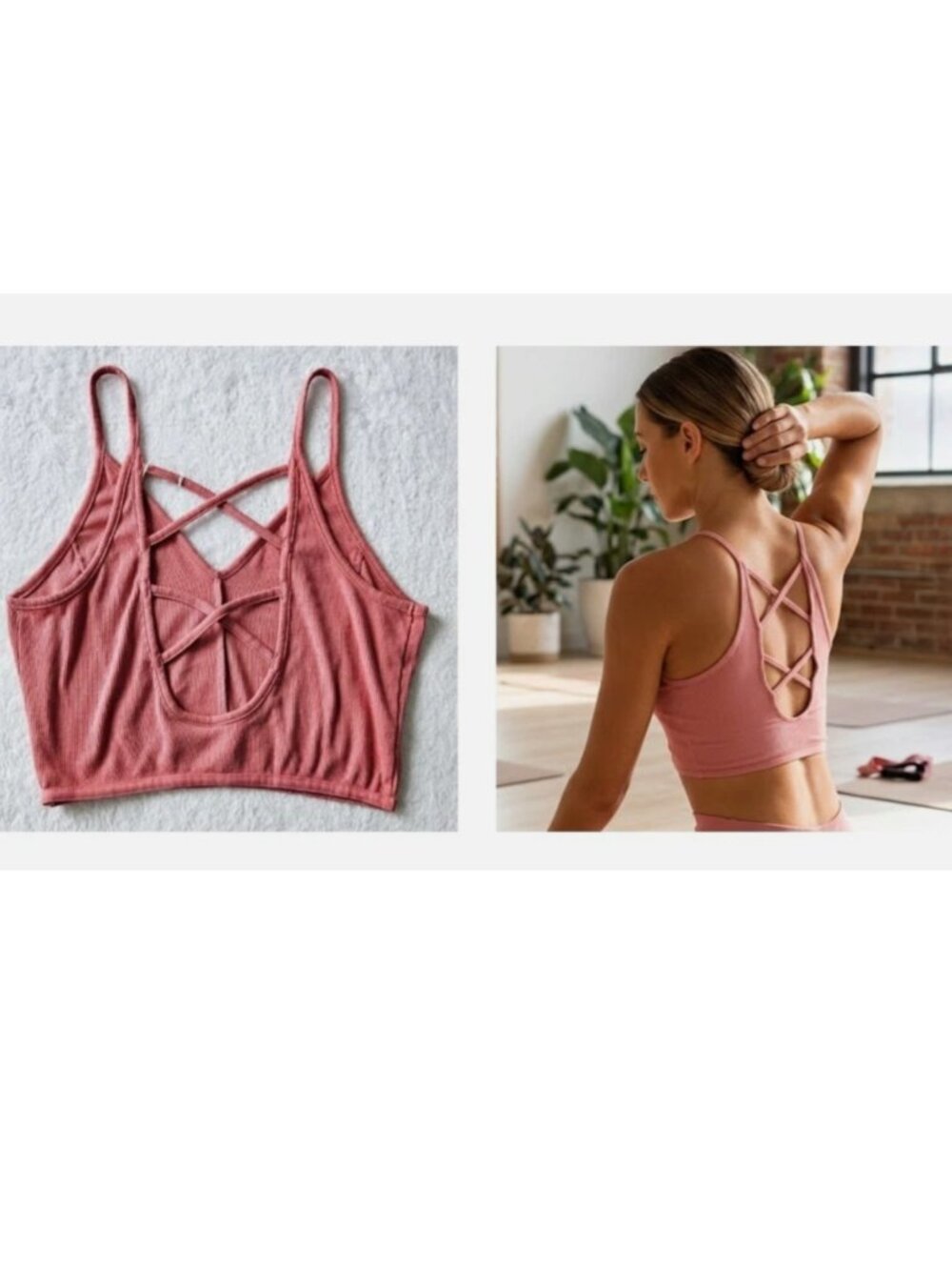CYNTHIA ROWLEY vtg travel yoga pilates workout free people stretch-crop top s